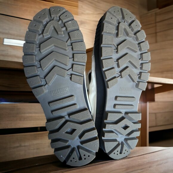 PALLADIUM PALLASHOCK SUPPLY HI ( Unisex ) 10 Woman 8.5 Men White Black Vegan - Picture 7 of 10